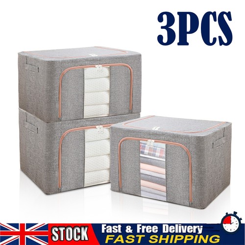 3pcs 24l folding storage box - 3pcs,