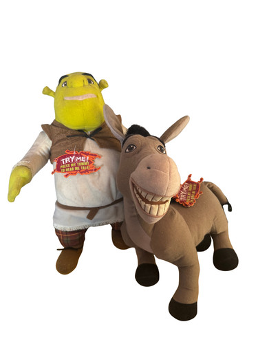 Vintage pair shrek and donkey - vintage,