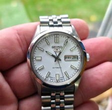 Vintage Seiko Sports 5 White Dial 6309 Automatic