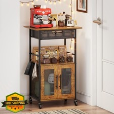 3 Tier Rolling Coffee Cart