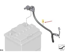 MINI COOPER J01 BATTERY CABLE MINUS IBS 61215A654C0 NEW GENUINE