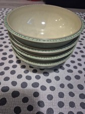 4 X Denby Calm Cereal/ Soup/ Dessert/ Bowl - 7"