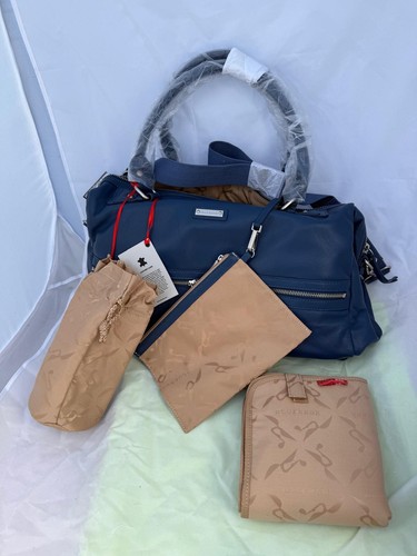 Blue storksak caroline - caroline, leather
