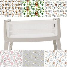 2x FITTED SHEET compatible with snuz snuzpod bedside crib cotton stars animals