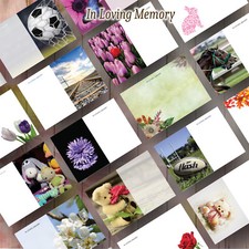 Large Funeral Floristry Message Cards With Florist Details Pk of 9 Designs 33-67