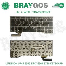 For FUJITSU LIFEBOOK U745 E546 E547 E544 E736 UK Laptop Keyboard With Trackpoint