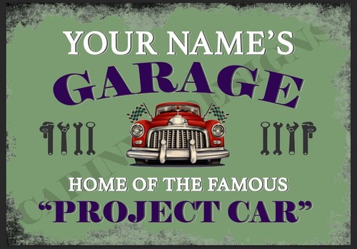 Personalised car garage - personalised,
