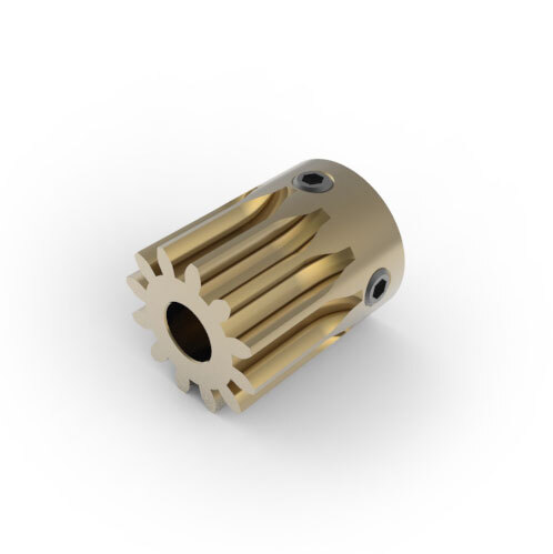 Brass spur gear - brass, mod