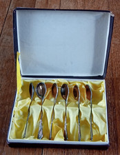 Set of 6 silver plated tea or