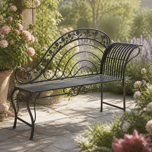 Seat vintage garden bench - 2,
