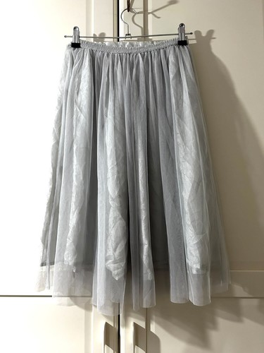 Zara pleated tulle midi skirt - tulle,
