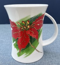 Dunoon Poinsettia Designed By Anne Searle Fine Bone China Mug