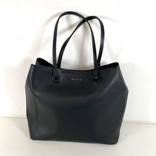 Bessie Black Faux Leather Tote