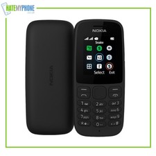 Nokia 105 2019 Unlocked Black 4MB 1.77" Display Basic Feature Phone Easy to use