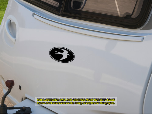 Oval abbey caravans - oval, sticker