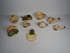 Job Lot Vintage Manor Ware Letter Rack, Pin Cushion, Pipe, Teapot, Pot ect