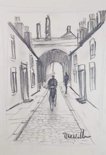 Pencil ink drawing - pencil, &