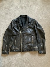 Allsaints Mens Conroy Leather Jacket Size XL
