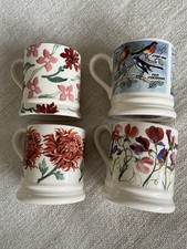 4 X Emma Bridgewater half Pint Mugs Suitable for display only due to crazing.
