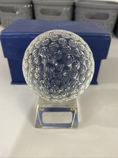 Glass Dimpled Golf Ball Paperweight Scotland 2018 In Box (W)