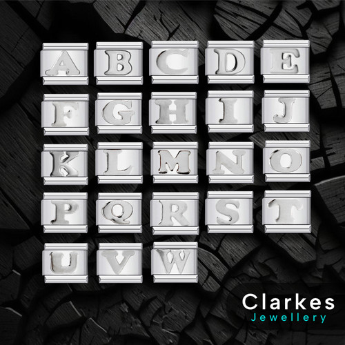 Italian silver letter charms - charms, |