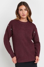 LTS Tall Knitted Button Jumper