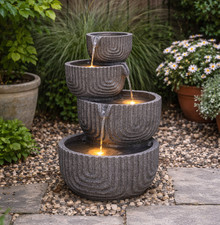 Water Fountain Stacked Bowls