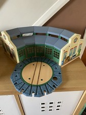 Mattel 2012 Wooden Thomas The Tank Engine Engine Shed, Played With Condition