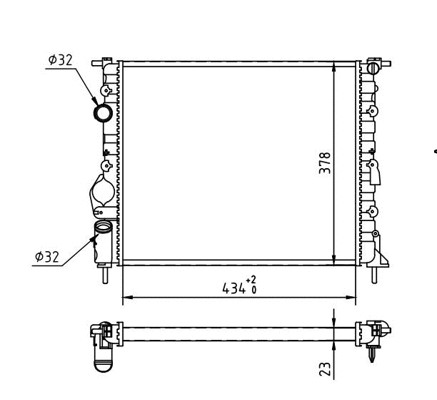 Radiator engine cooling fits - radiator,