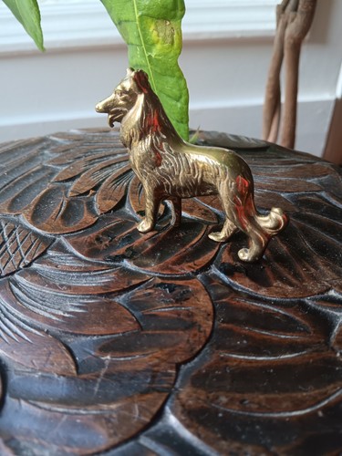 Brass dog vintage - brass, figurine