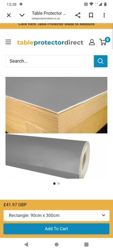 Table protector grey - table,