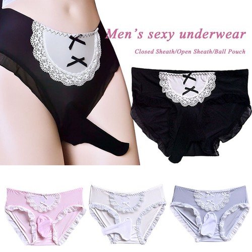 Mens lace sissy pouch - lace,