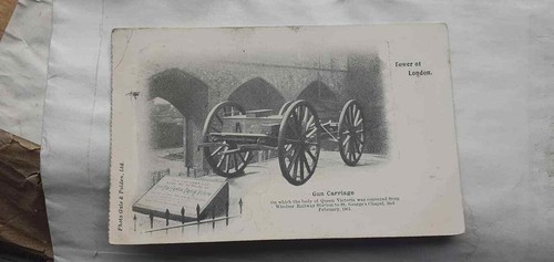 Antique postcard gun - antique, postcard,a