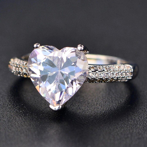 Heart shaped diamond - shaped, solitaire