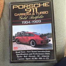 PORSCHE 911 CARRERA TURBO GOLD PORTFOLIO 1984 1989 BROOKLANDS BOOKS RUF STROSEK