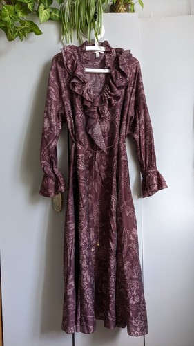 Paisley ruffle maxi dress - paisley,
