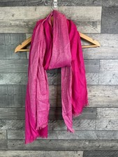 Accessorize Womens Scarf Pink Sparkle Metallic Silver Wrap Lightweight Glitter