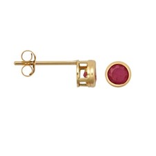 9ct Gold Ruby Stud Earrings -