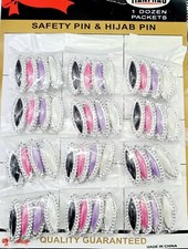 Scarf Hijab Safety Pins Tailor Sewing Pin Snag Free Plain Brooch Diamante Clip