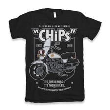 T-shirt  . CHIPS . MOTORCYCLE