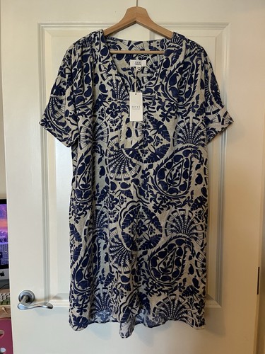 Next linen blend blue white - next,