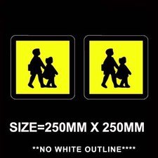 2X SCHOOL BUS WARNING STICKER