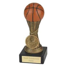 Basketball Trophy 13cm  FREE ENGRAVING Heavy Resin Construction On Marble Base