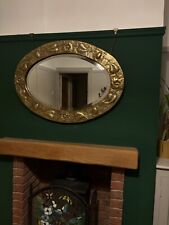 Art Nouveau Arts and Crafts Brass Mirror Outstanding