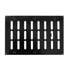 Black Metal Air Vent Grille 300mm x 200mm with Shutter Flat Louvre Duct Cover