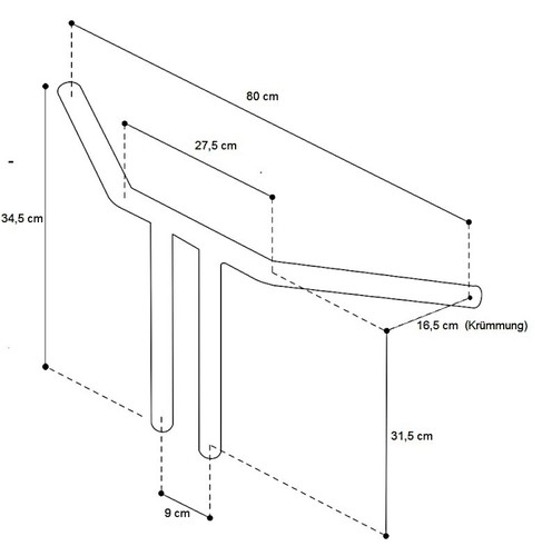 Handlebar bar fat 4 h - 1-1/4",