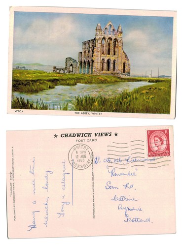 Postcard the abbey - abbey,, whitby