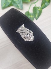 Vintage Silver Tone Art Deco