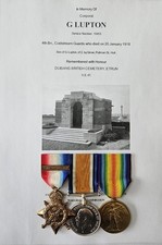 WW1 medals - DOW casualty -
