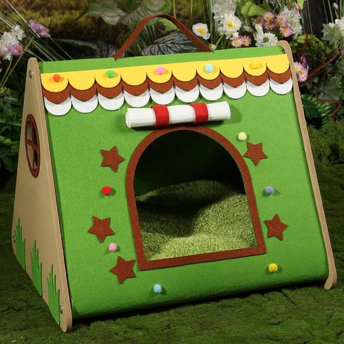 Cat house with pad pet - with, bed